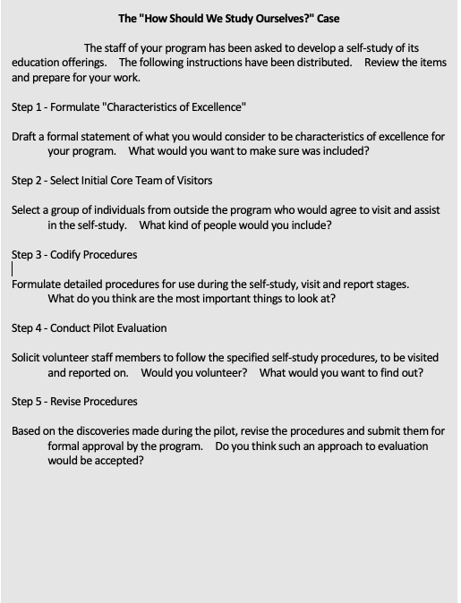 Case Study - How should we study ourselves